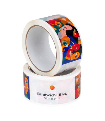 Lipni juosta su spauda (logotipu) 48 mm x 60 m