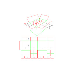 Fefco 0207 - Ilgis mm  x plotis mm  x aukštis mm