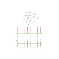 Fefco 0208 - Ilgis mm  x plotis mm  x aukštis mm