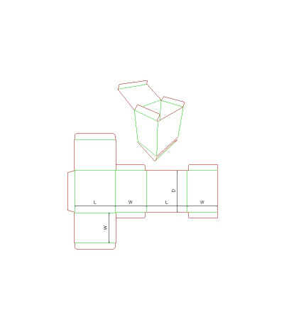 Fefco 0210 - Ilgis mm  x plotis mm  x aukštis mm
