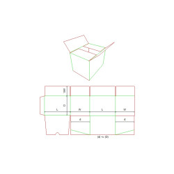 Fefco 0225 - Ilgis mm  x plotis mm  x aukštis mm