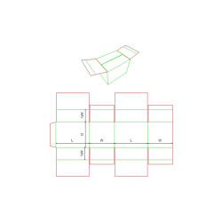 Fefco 0229 - Ilgis mm  x plotis mm  x aukštis mm