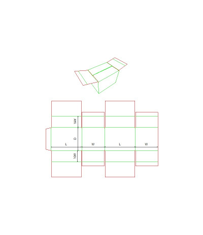 Fefco 0229 - Ilgis mm  x plotis mm  x aukštis mm