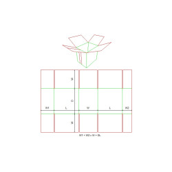 Fefco 0231 - Ilgis mm  x plotis mm  x aukštis mm