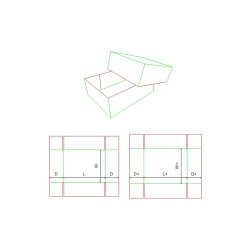 Fefco 0300 - Ilgis mm  x plotis mm  x aukštis mm