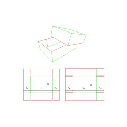 Fefco 0301 - Ilgis mm  x plotis mm  x aukštis mm