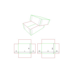 Fefco 0302 - Ilgis mm  x plotis mm  x aukštis mm