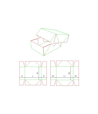 Fefco 0304 - Ilgis mm  x plotis mm  x aukštis mm
