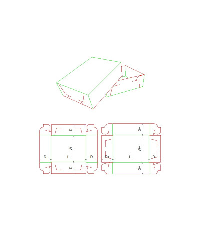 Fefco 0307 - Ilgis mm  x plotis mm  x aukštis mm