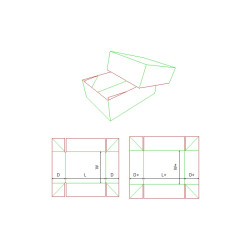 Fefco 0308 - Ilgis mm  x plotis mm  x aukštis mm