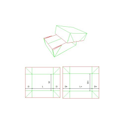 Fefco 0309 - Ilgis mm  x plotis mm  x aukštis mm
