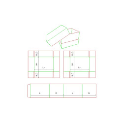 Fefco 0310 - Ilgis mm  x plotis mm  x aukštis mm