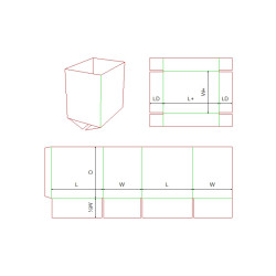 Fefco 0312 - Ilgis mm  x plotis mm  x aukštis mm