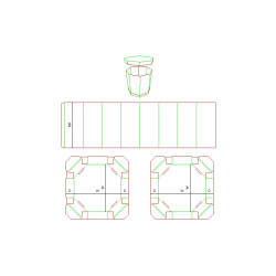 Fefco 0351 - Ilgis mm  x plotis mm  x aukštis mm