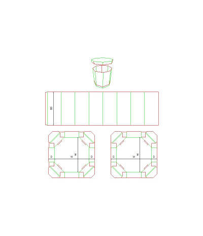 Fefco 0351 - Ilgis mm  x plotis mm  x aukštis mm