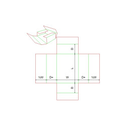 Fefco 0401 - Ilgis mm  x plotis mm  x aukštis mm