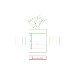 Fefco 0403 - Ilgis mm  x plotis mm  x aukštis mm