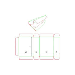 Fefco 0406 - Ilgis mm  x plotis mm  x aukštis mm