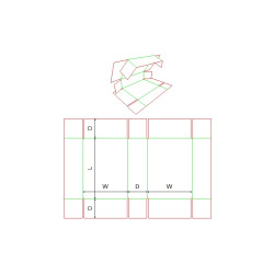 Fefco 0409 - Ilgis mm  x plotis mm  x aukštis mm