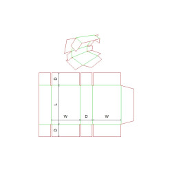 Fefco 0410 - Ilgis mm  x plotis mm  x aukštis mm