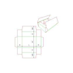 Fefco 0412 - Ilgis mm  x plotis mm  x aukštis mm