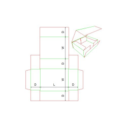 Fefco 0413 - Ilgis mm  x plotis mm  x aukštis mm