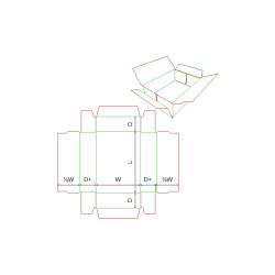 Fefco 0415 - Ilgis mm  x plotis mm  x aukštis mm
