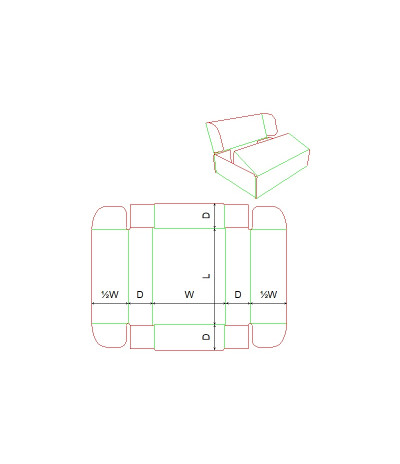 Fefco 0416 - Ilgis mm  x plotis mm  x aukštis mm