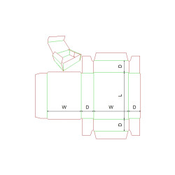 Fefco 0420 - Ilgis mm  x plotis mm  x aukštis mm