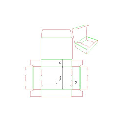 Fefco 0421 - Ilgis mm  x plotis mm  x aukštis mm