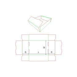 Fefco 0422 - Ilgis mm  x plotis mm  x aukštis mm