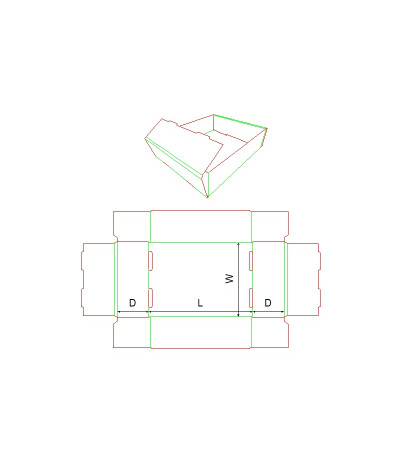 Fefco 0422 - Ilgis mm  x plotis mm  x aukštis mm