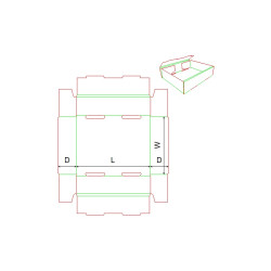 Fefco 0423 - Ilgis mm  x plotis mm  x aukštis mm