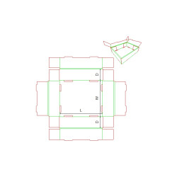 Fefco 0425 - Ilgis mm  x plotis mm  x aukštis mm