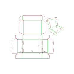 Fefco 0427 - Ilgis mm  x plotis mm  x aukštis mm