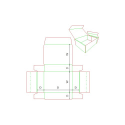 Fefco 0428 - Ilgis mm  x plotis mm  x aukštis mm