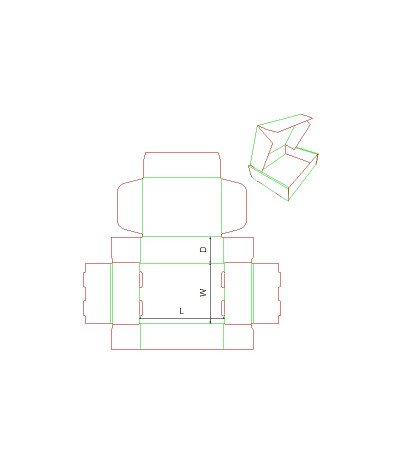Fefco 0429 - Ilgis mm  x plotis mm  x aukštis mm