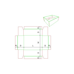 Fefco 0430 - Ilgis mm  x plotis mm  x aukštis mm