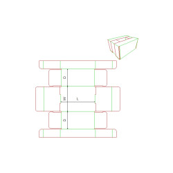 Fefco 0431 - Ilgis mm  x plotis mm  x aukštis mm
