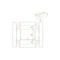 Fefco 0432 - Ilgis mm  x plotis mm  x aukštis mm