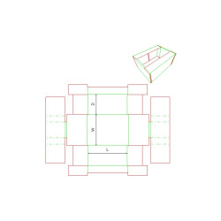 Fefco 0433 - Ilgis mm  x plotis mm  x aukštis mm