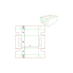 Fefco 0434 - Ilgis mm  x plotis mm  x aukštis mm