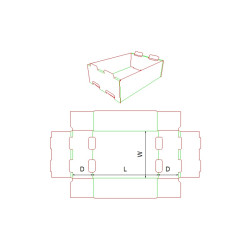 Fefco 0435 - Ilgis mm  x plotis mm  x aukštis mm