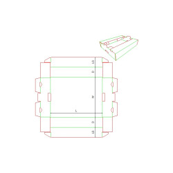 Fefco 0436 - Ilgis mm  x plotis mm  x aukštis mm