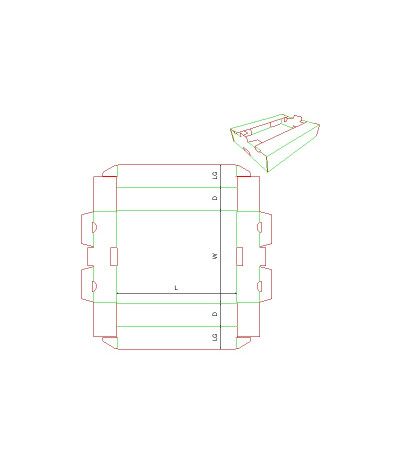Fefco 0436 - Ilgis mm  x plotis mm  x aukštis mm