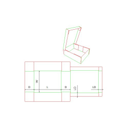 Fefco 0441 - Ilgis mm  x plotis mm  x aukštis mm
