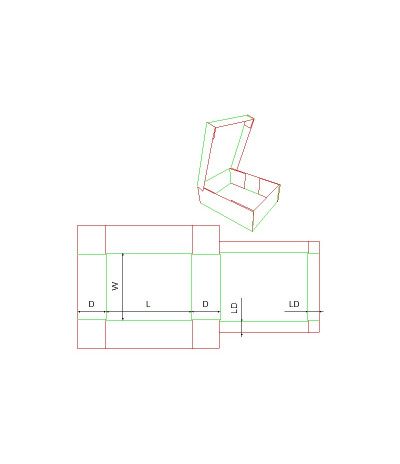 Fefco 0441 - Ilgis mm  x plotis mm  x aukštis mm