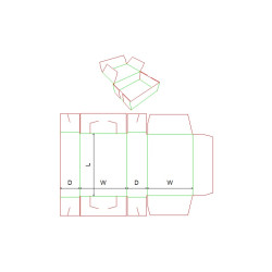 Fefco 0442 - Ilgis mm  x plotis mm  x aukštis mm