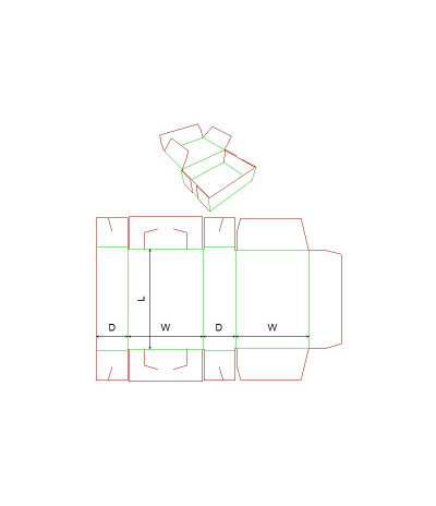 Fefco 0442 - Ilgis mm  x plotis mm  x aukštis mm