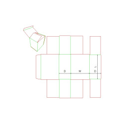 Fefco 0443 - Ilgis mm  x plotis mm  x aukštis mm